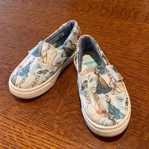 TOMS Cinderella shoes- Toddler size 6- Like New!!
